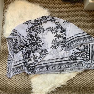 Black and White Sheer Dressy Top